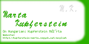 marta kupferstein business card